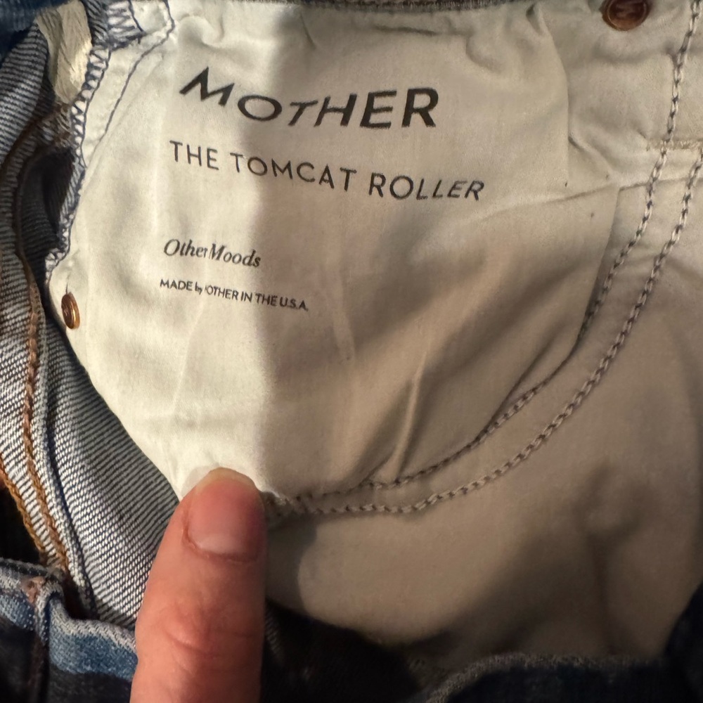 MOTHER The Tomcat Roller Light Blue Flare Jeans 27 - Picture 2 of 9